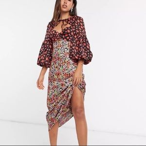 ASOS DESIGN sweetheart floral midi dress.